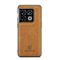 Miniatyrbillede 5 af 5: Dg.ming M1-serie til Oneplus 10 Pro 5g Magnetisk adsorption 2-i-1 pung Pc+tpu+pu læder telefon drop-proof etui med kickstand Brown