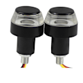 Miniatyrbilde 1 av 4: 2 stk LED Motorsykkel Styreenden Signal Lys Indikator Blinklys 22mm Markør Lampe Universal Grip Side Retningslys 2pcs