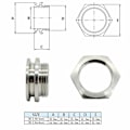 Miniatyrbillede 4 af 4: Svejsfri Bulkhead i Rustfrit Stål Ss304 1.5\"/2\" Tri Clamp Kedel Bulkheadny 2 inch