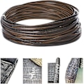Miniatyrbillede 1 af 5: Flet Reparationssæt 37m 120ft Flet Reparationsartikler To-tonet Gradient Mørkebrun med Lysebrune Striber Plast Rattan Materiale til Patio Stol Repai Brown