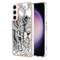 Pikkukuva 1 / 5: Samsung Galaxy S23 5g:lle sähköpinnoitettu marmori kaksoispuolinen Imd-matkapuhelinkotelo Totem Elephant