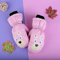 Miniatyrbilde 1 av 5: Vinterhansker for barn, vindtette og varme, for gutter og jenter, ski, sykling, klatring, utendørs, vanntette, baby-tegneserievotter Pinkbear for 5-8t