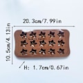 Miniatyrbillede 3 af 5: 4 stk. 15 Hul Stjerneformet Chokoladeform, Non-Stick Madkvalitets Silikonform