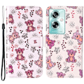 Miniatyrbilde 1 av 5: For Oppo A79 5g / A2 5g Etui Pu Lær+tpu Mønster Trykt Flip Stativ Telefonbeskytter Bear