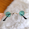 Pikkukuva 3 / 5: Vintage pyöreät metallirunkoiset lasit, erittäin kevyet ja mukavat käyttää aurinkolasit naamiaisiin ja teemajuhliin Gold Frame Transparent Brown