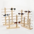 Miniatyrbillede 1 af 2: Mimigo 1 stk Træ Solbrille Display Stativ Hylde Træ Holdbar Briller Vis Stativ Holder 3