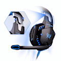 Miniatyrbild 2 av 4: Spelheadset, Djup Bas, Stereo, Spelheadset, Mikrofon, LED-lampor För Ps4, Pc, Spelare.