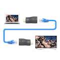 Miniatyrbilde 5 av 5: HDMI-forlenger, HDMI til RJ45 1080p LAN nettverk HDMI-utvidelse opptil 30m over Cat5e/6 UTP LAN Ethernet-kabel Blue