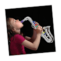 Miniatyrbilde 3 av 5: Musikkleker for barn, barnesaksofon, messinginstrumenter, musikkinstrumenter