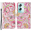 Miniatyrbild 1 av 5: För Oppo A79 5g / A2 5g Fodral Pu Läder+tpu Mönster Tryckt Flip Stativ Telefon Skydd Flower