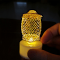 Miniatyrbillede 2 af 5: Julelys LED Flammeløse Lys Jern Stjerneformet Flammeløse Teelys til Julebord Dekoration Julefest F