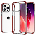 Pikkukuva 1 / 5: Iphone 15 Pro Max -puhelinkotelo, neljän kulman pudotusta kestävä, Tpu + akryylin läpinäkyvä kuori Grey Wine Red