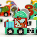 Miniatyrbillede 3 af 4: Magnetisk tog sæt ingen giftige tal læring tog legetøj glat til drenge piger