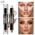 Miniatyrbilde 2 av 5: 3-pakks sett med dobbeltsidig highlighter- og konturstift for sminke og concealer for 3D ansiktsforming og kroppssminke