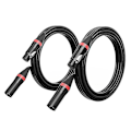 Miniatyrbillede 1 af 5: 2 Pak 10 Fods XLR Mikrofonkabler, XLR Kabel XLR Han til Hun Audio Mikrofonkabel Mikrofon