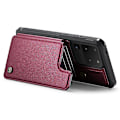 Pikkukuva 3 / 5: CASEME C22 -sarja Samsung Galaxy S20 Ultra -kotelo Nahka+TPU-puhelinkotelo 5 korttipaikalla Red