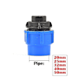 Miniatyrbilde 1 av 5: 20/25/32/40/50mm PVC PE Rørkran Vanndeler Plastventilkobling Hage Jordbruk Vanning Vannrør Slangeforbindelse Tilbehør End connector 50mm