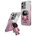 Pikkukuva 1 / 4: For Transsion Infinix Note 30 VIP 5G -kotelo, jalusta, sähköpinnoitettu PC+TPU-puhelinkotelo Pink