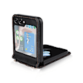Miniatyrbillede 3 af 5: Crossbody-etui i læder til Samsung Galaxy Z Flip5 med kortspor Black