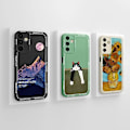 Miniatyrbild 4 av 5: For Samsung Galaxy A15 Fodral Konstnärlig Stil Fulltäckande Anti Choc Flytande Silikon Skydd För Samsung A 15 4G 5G Baksida TYP463