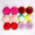 Miniatyrbillede 1 af 2: 12 stk./pakke 10 cm DIY Pompom-bolde Kunstig pelsbold til Pompom-hatte Tilbehør Ny C