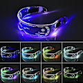 Miniatyrbilde 1 av 5: 1/2/4stk Lysende Fargebriller Led Briller El Wire Neon Lys Visir multicoloured light