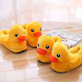 Miniatyrbilde 3 av 5: Elskeres store gule andslippers - søte plysj små gule ande dukke hjem pose hæl bomullssko B 8.5-10
