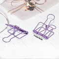 Miniatyrbilde 3 av 5: Ekstra store bindersclips, hul lang hale-clips 3,2 cm, flere farger, store papirklemmer for kontor- og skoleutstyr (10 stk.) (D-V2) purple