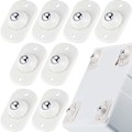 Miniatyrbilde 1 av 5: 8 stk Selvklebende Hjul 360 Graders Rotasjon Rustfritt Stål Mini Svinghjul for Oppbevaringsboks Møbler White