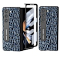 Miniatyrbilde 1 av 5: For Samsung Galaxy Z Fold5 Abeel Integrert Ekte Lær Sky Series Mobiltelefonveske Med Holder Blue
