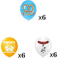 Miniatyrbild 5 av 5: Oktoberfest Festballonger 18 stycken Oktoberfest Dekoration Bayerisk Ballong Dekoration Bayern Latex Ballonger För Oktoberfest Bayerisk Wiesn