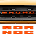 Miniatyrbilde 2 av 5: Frontgrill Emblem Trim Deksel Bokstav Dekor Deksel Eksteriør Tilbehør For 2021-2022, Oransje