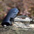 Miniatyrbillede 2 af 4: Teleskopiske Arme Foldbare Læsebriller Med Flip-top Etui Red 300
