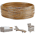 Miniatyrbillede 1 af 4: Flet Reparationssæt 37m 120ft Flet Reparationsmaterialer To-tonet Gradient Mørkebrun med Lysebrune Striber Plast Rattan Materiale til Patio Stol Repai Wood Grain