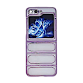 Miniatyrbillede 1 af 5: Electroplateret TPU-beskyttelsesetui til Samsung Galaxy Z Flip5 Purple