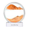 Miniatyrbild 1 av 5: Heminredning 3D Rörlig Sandsandkonst, 7,48 tum 360 Grader Roterande Sandstimmardekoration, Kreativ Sandsandkonst Vätskerörelse Vardagsrum Sovrum Bordlampa Dekoration yellow