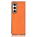Miniatyrbilde 2 av 5: Tilbakedeksel for Samsung Galaxy Z Fold5 med krokodille-tekstur Yellow