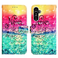 Miniatyrbillede 2 af 5: For Samsung Galaxy A05s 3D Maleri Vandret Flip Læder Mobiltelefon Etui Chasing Dreams