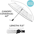 Miniatyrbillede 5 af 5: totes Clear Canopy Automatisk Åben Foldbar Paraply