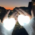 Miniatyrbild 3 av 5: Purse Glow Heart Light, LED Automatisk Sensor Glödande Hjärtformade Handväsklampor rounded