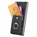 Miniatyrbild 4 av 5: Retro Skin-känsla Ring Multi-kort Plånbok Mobiltelefonfodral för Samsung Galaxy Z Fold5 5g Black