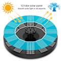 Pikkukuva 5 / 5: Aurinkokäyttöinen suihkulähde pumppu, aurinkoenergialla toimiva vesisuihkulähde 6 suuttimella, kelluva aurinkopumppu lintukylpyyn, puutarhaan, lampiin, uima-altaaseen ja akvaarioon