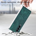 Miniatyrbillede 3 af 5: Til Samsung Galaxy Z Fold4 Integreret Film Retro Skin Følelse Fold Læder Mobiltelefon Etui Green
