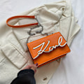 Miniatyrbild 1 av 5: Flap Crossbody Axelväska PU Läder Crossbody Väska Handväska Telefonplånbok Axelväska för Kvinnor Arbete Dejting Svart Orange