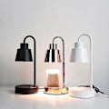 Miniatyrbillede 4 af 5: Elektrisk Stearinlysfusion Bordlampe Retro Stearinlysvarmelampe Sikker Stearinlysfusion Varmer Lys Dæmpningskontakt Til Soveværelsesdekoration Black White