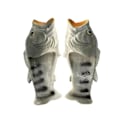 Miniatyrbillede 1 af 5: Unisex Simuleret 3D Fisk Tøfler Sommer Sjove Mode Flip Flops Til Udendørs Gray 32-33