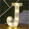Miniatyrbillede 1 af 5: Alphabetbogstav LED Lys Lys Beskæftigelse Nummer Klump Ornament Batteri Natlys Fest Soveværelse Ægteskab Fødselsdag Jul dekorativt nummer J