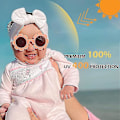 Miniatyrbild 5 av 5: Baby Solglasögon, 2PCS Blomma Polariserad Spädbarn Solglasögon med Justerbar Rem för Nyfödda Spädbarn Pojkar Flickor Ålder 0-24 Månader 2Pcs Set - A