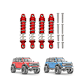 Miniatyrbilde 5 av 5: 4 stk Metalldempere for Trx4m -4m 1/18 RC Crawler Bil Oppgraderingsdeler, Rød