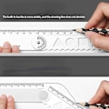 Miniatyrbillede 5 af 5: Foldbar lineal med bølget linje 30cm Student Special Multifunktionel Geometrisk Figur Malingsværktøj Skoleartikler Kunstrekvisitter - Linealer - Back Box 30cm